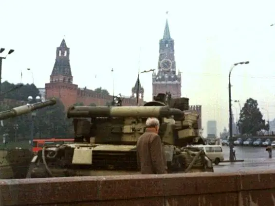 The Soviet Union collapses