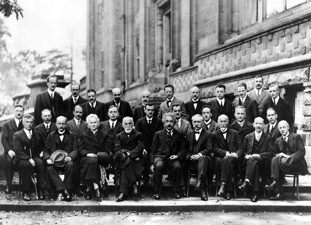 Einstein, Curie and friends at the Solvay Conference